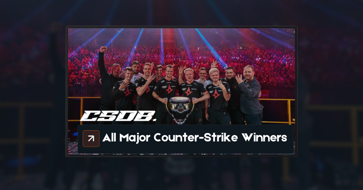 All Major Counter Strike Winners