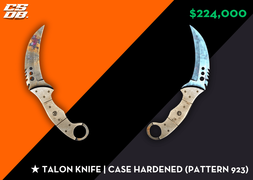 Talon Knife Case Hardened Pattern 923 $224000