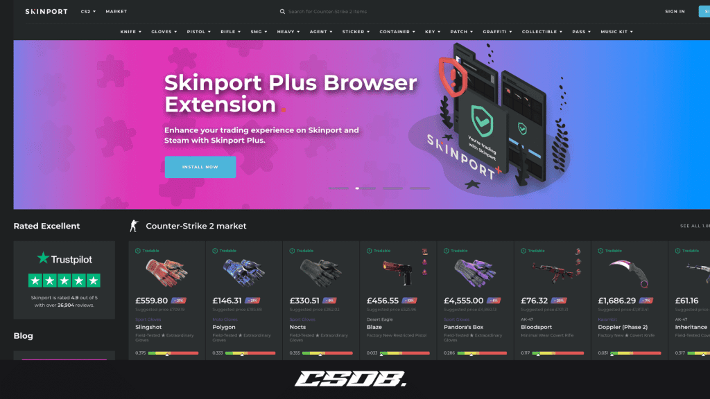 Skinport - Website Screenshot