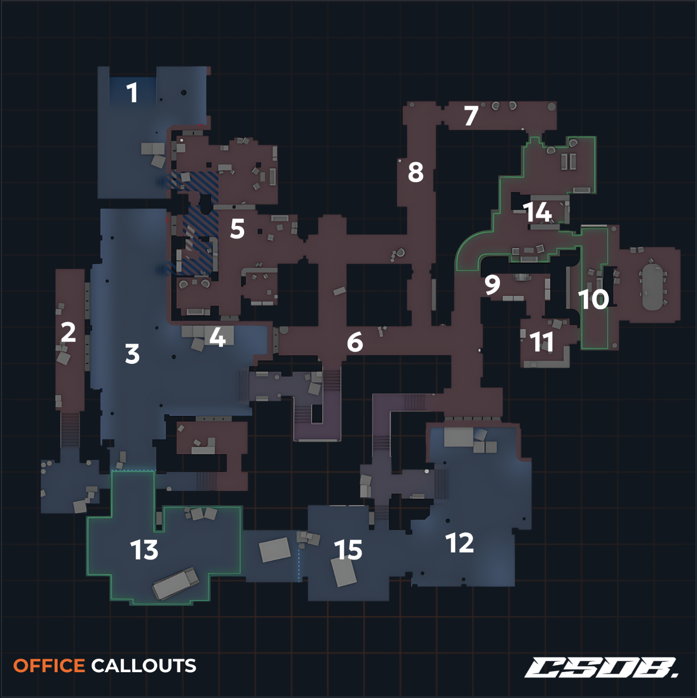 Office Callouts CS2 (Numbered Map, 2025) - CSDB