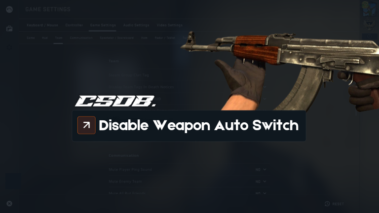 How To Disable Auto Weapon Switch In CS:GO