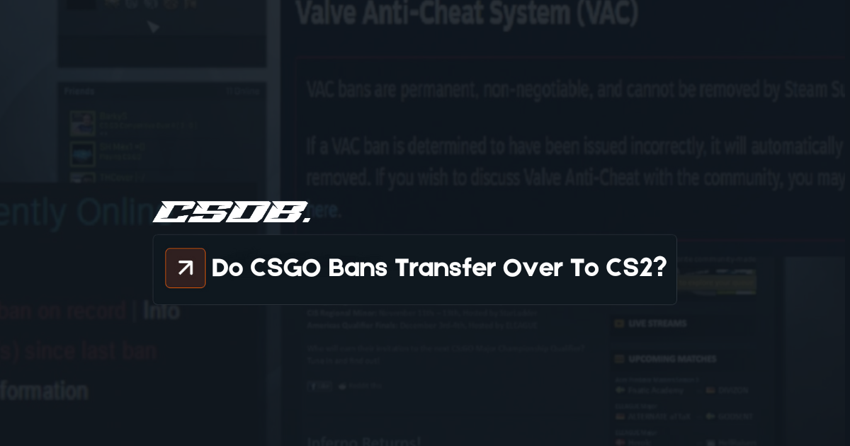 Do CSGO Bans Transfer Over To CS2