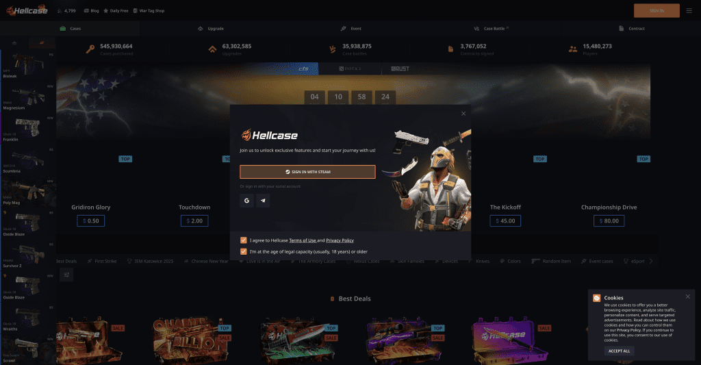 hellcase sign up