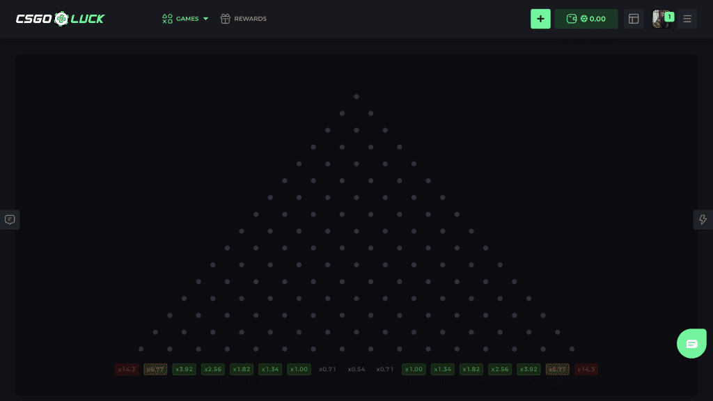CSGOLuck Plinko screenshot