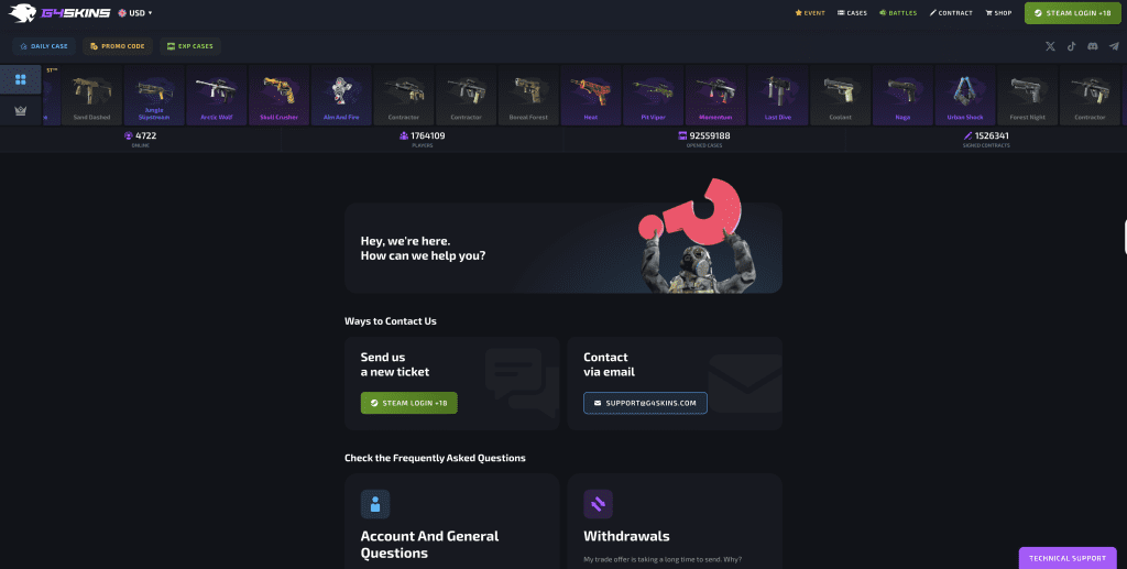 G4Skins Customer Service