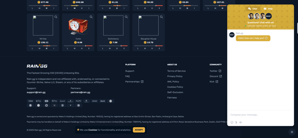 rain.gg customer support