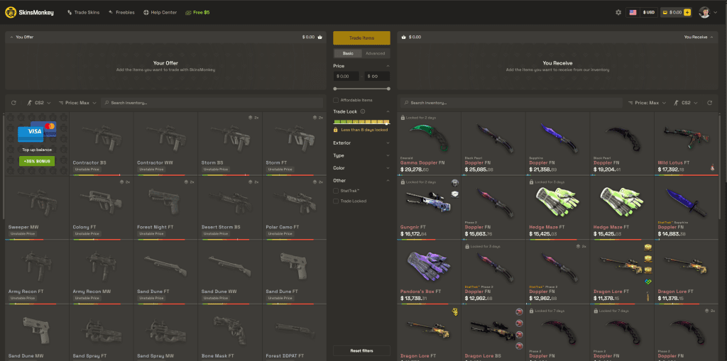 skinsmonkey key features
