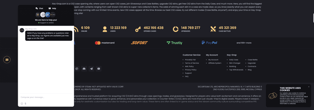 keydrop customer service