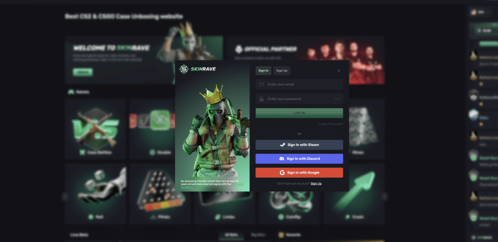 skinrave.gg login