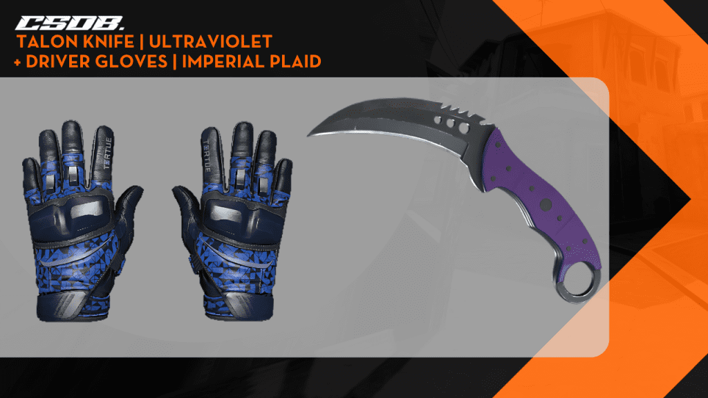 Talon Knife _ Ultraviolet + Driver Gloves _ Imperial Plaid