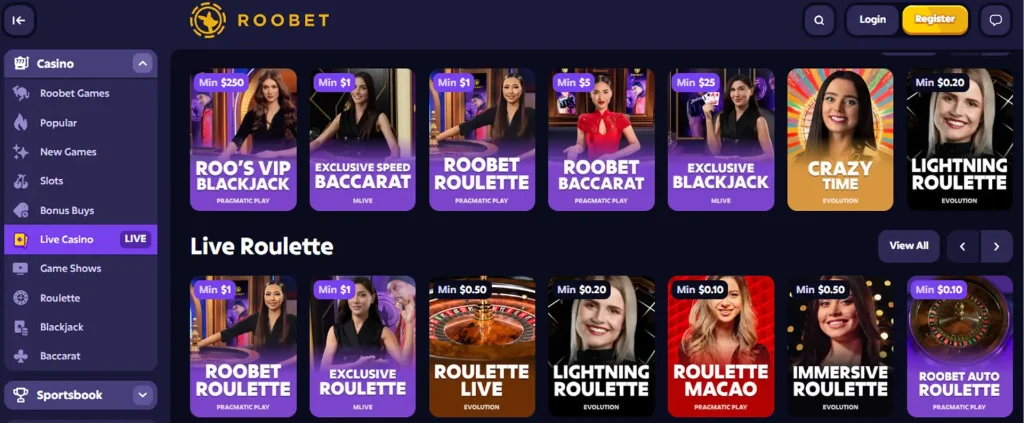 roobet screenshot