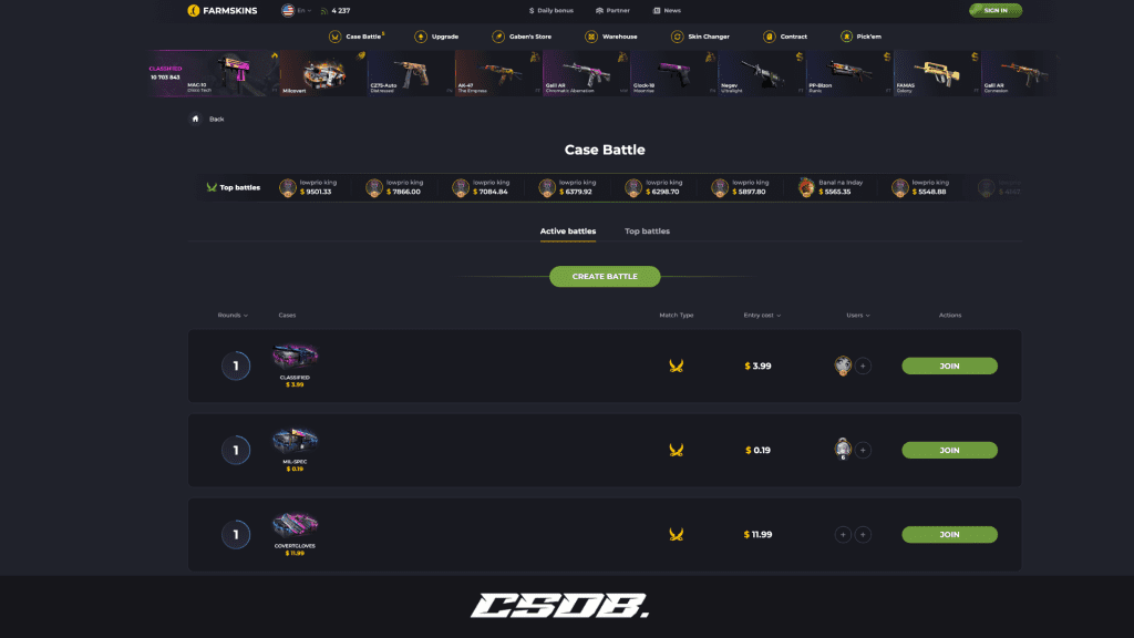 Farmskins Case Battles