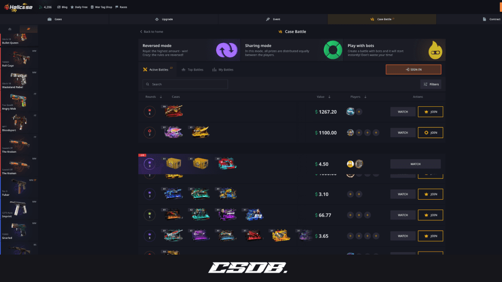 Hellcase Case Battles