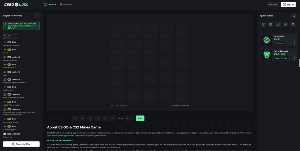 CSGOLuck Minesweeper