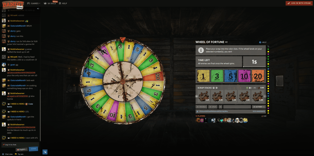 bandit.camp wheel of fortune